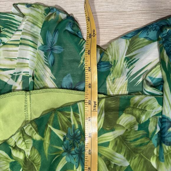 Y2K Green Jungle Medium Halter Midi Dress Coquette 2000s Baddie Vacation Ruby - Picture 4 of 8